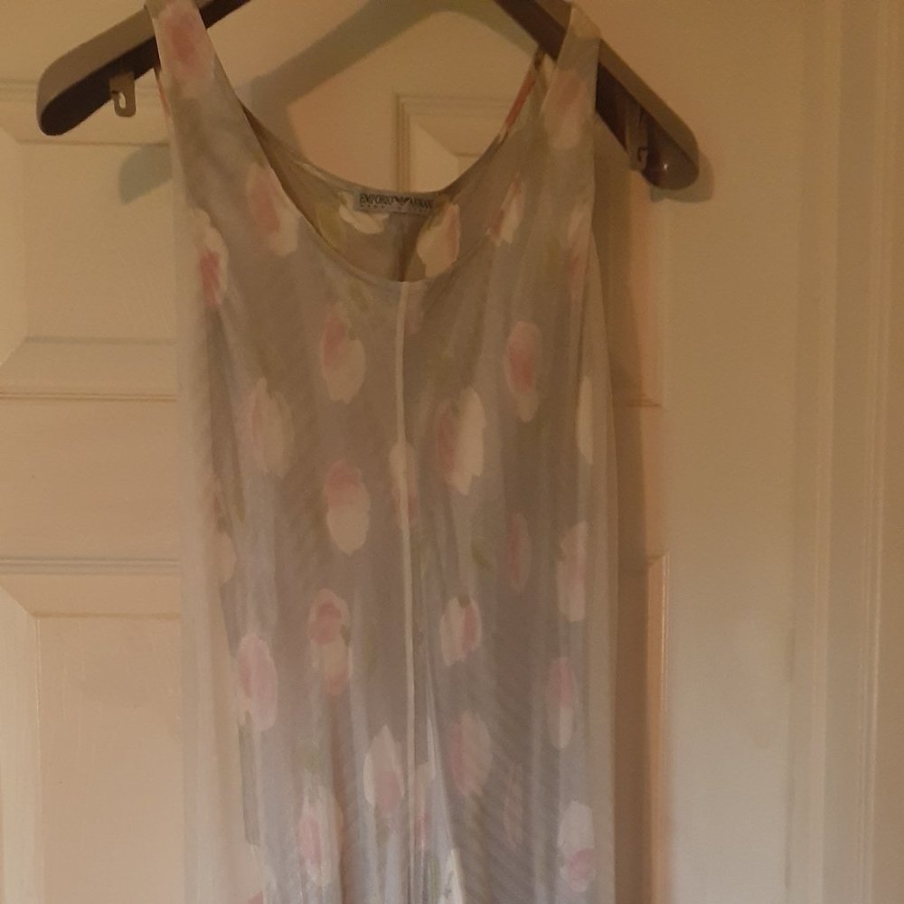 Emporio Armani silver floral gown
